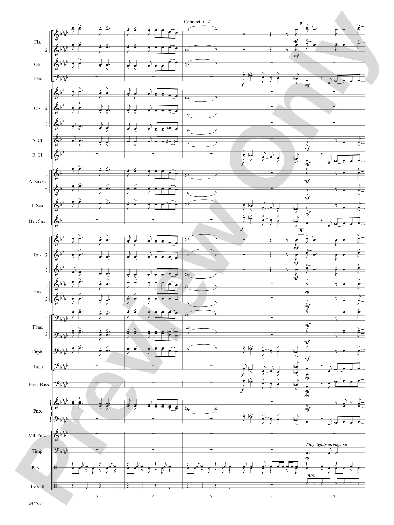 Rolling Stones: The Music Tour: Concert Band Conductor Score & Parts