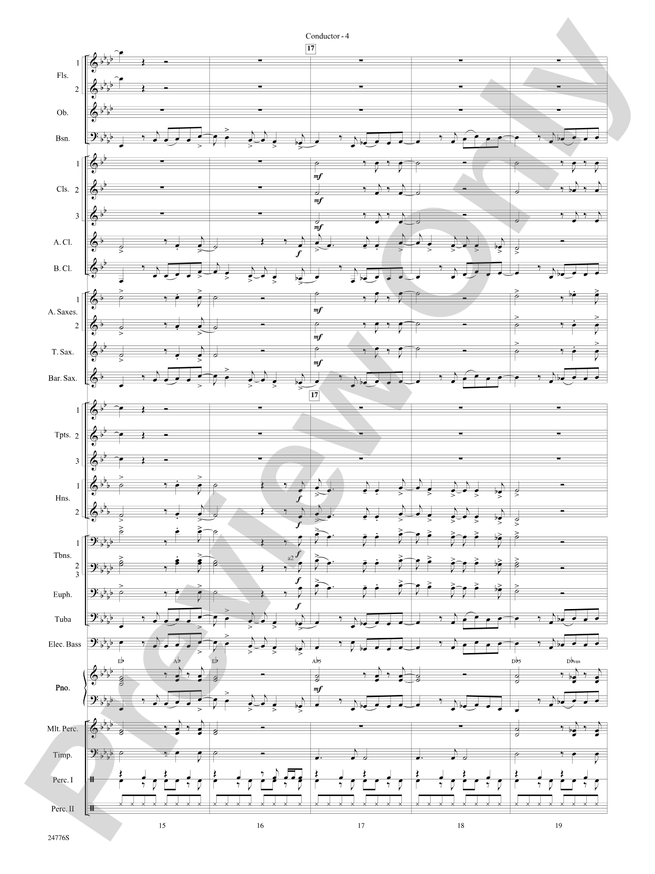Rolling Stones: The Music Tour: Concert Band Conductor Score & Parts