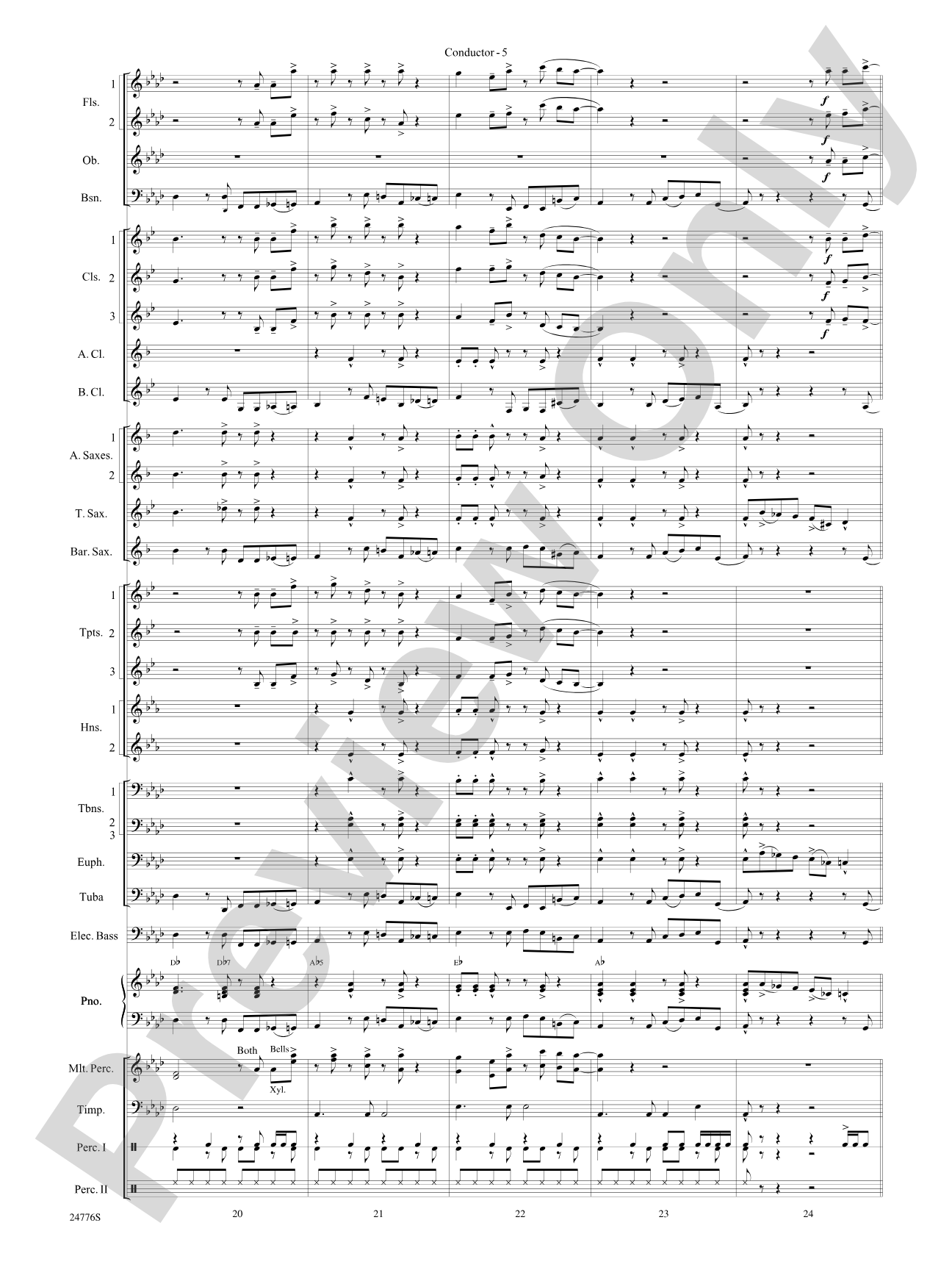 Rolling Stones: The Music Tour: Concert Band Conductor Score & Parts