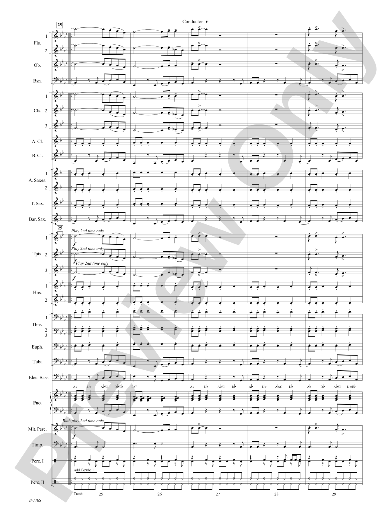 Rolling Stones: The Music Tour: Concert Band Conductor Score & Parts