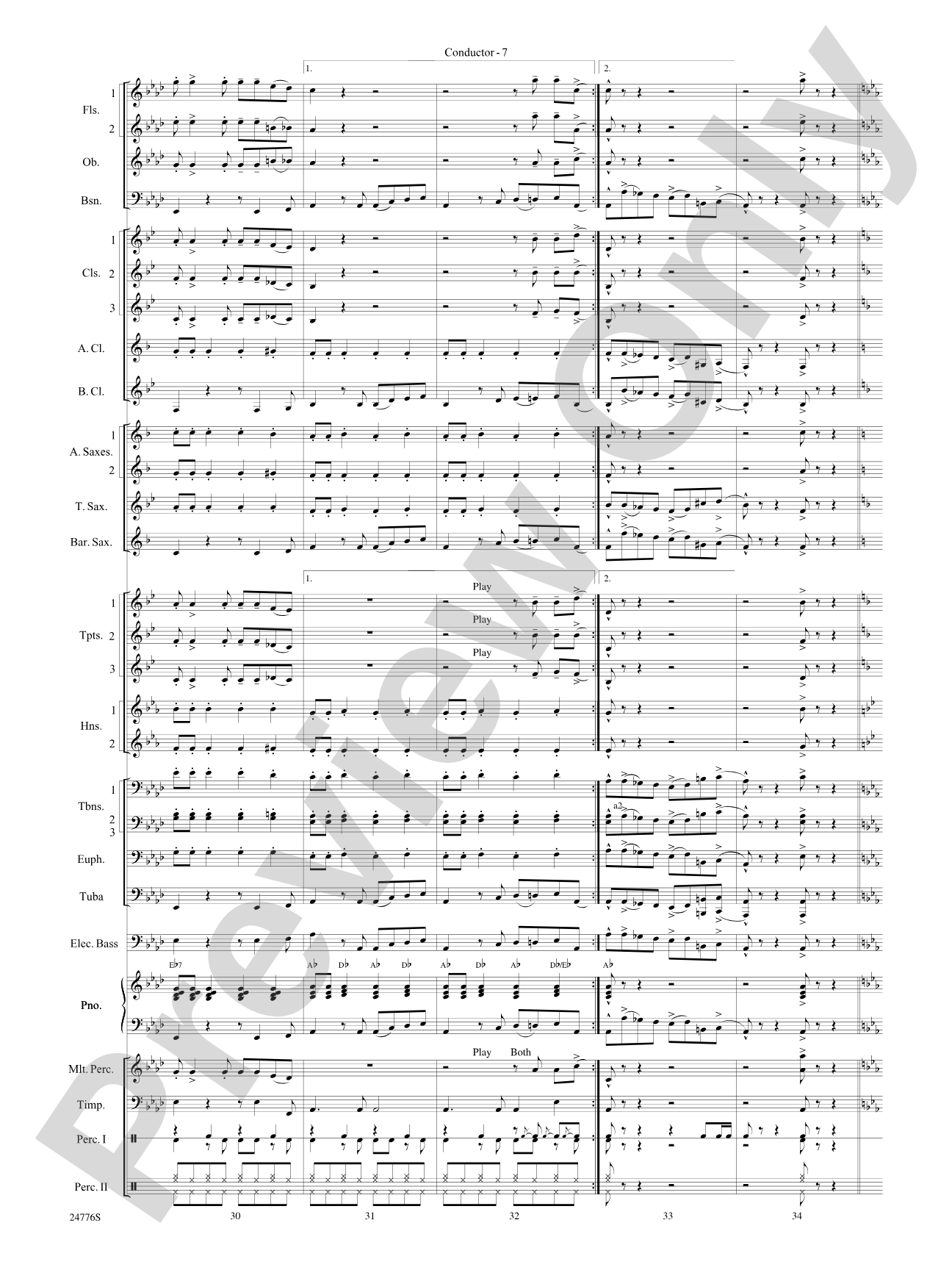 Rolling Stones: The Music Tour: Concert Band Conductor Score & Parts