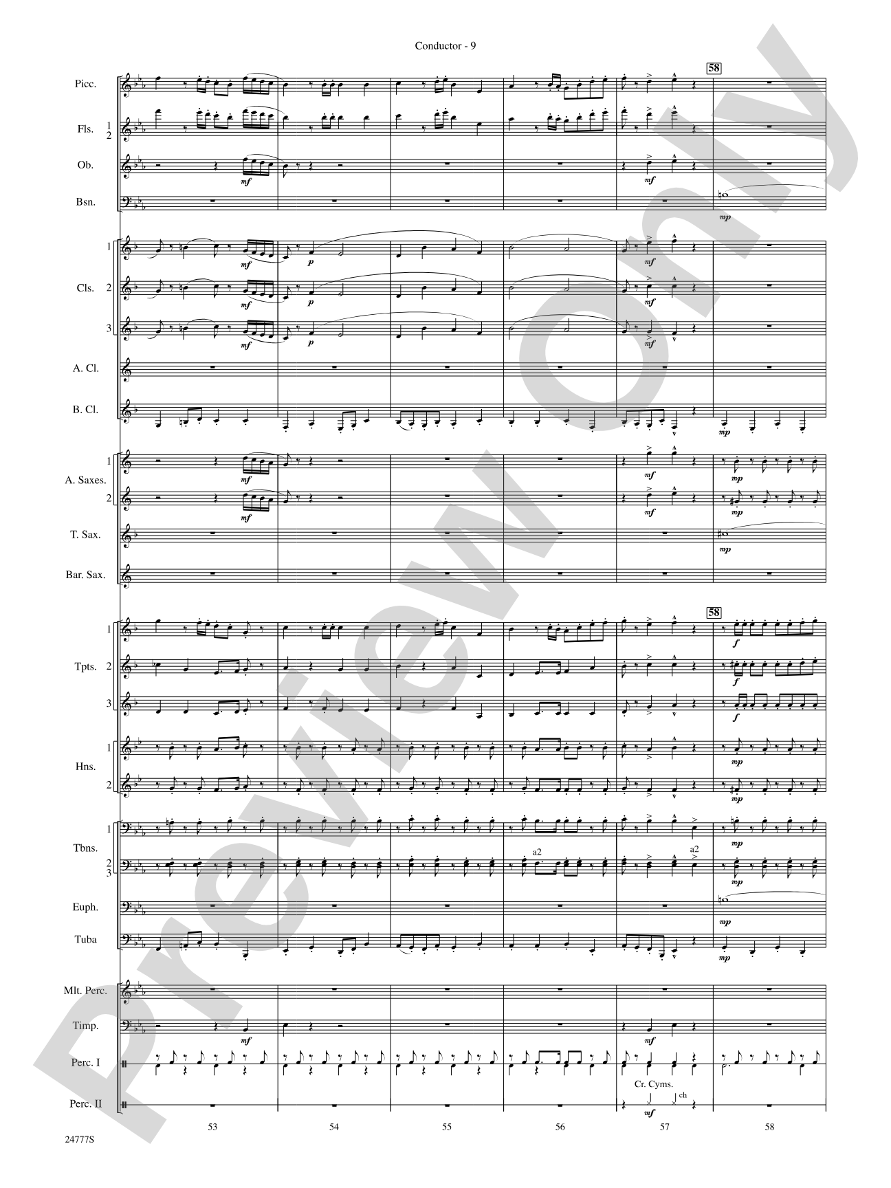 Harry at Hogwarts (from Harry Potter and the Goblet of Fire): Concert Band Conductor Score & Parts