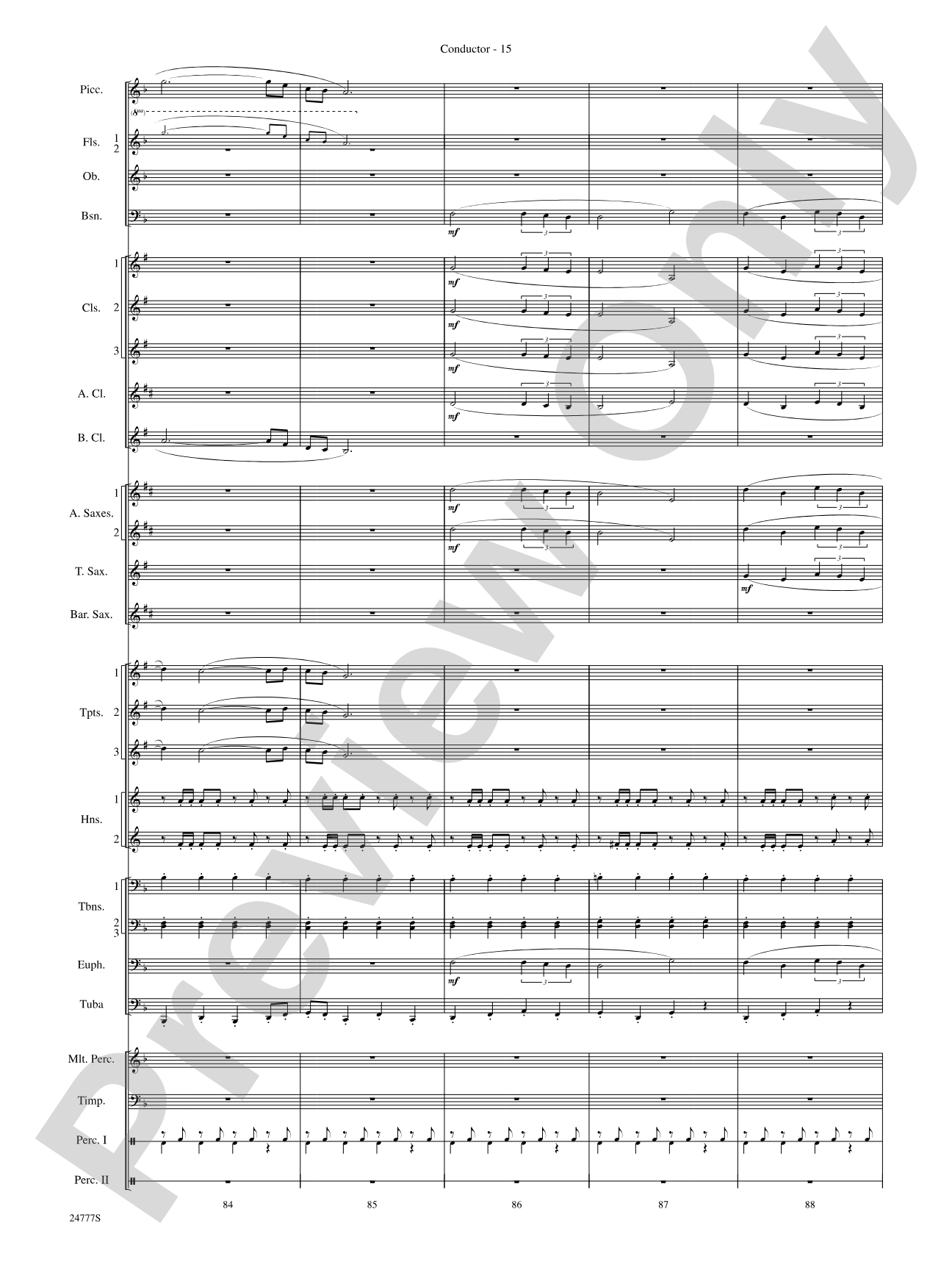 Harry at Hogwarts (from Harry Potter and the Goblet of Fire): Concert Band Conductor Score & Parts