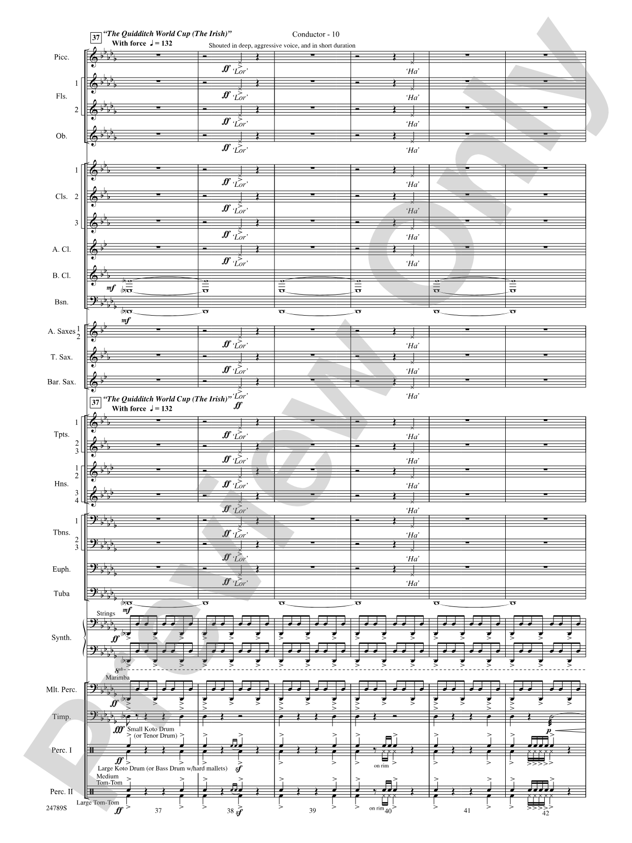 Harry Potter and the Goblet of Fire, Symphonic Suite from: Score