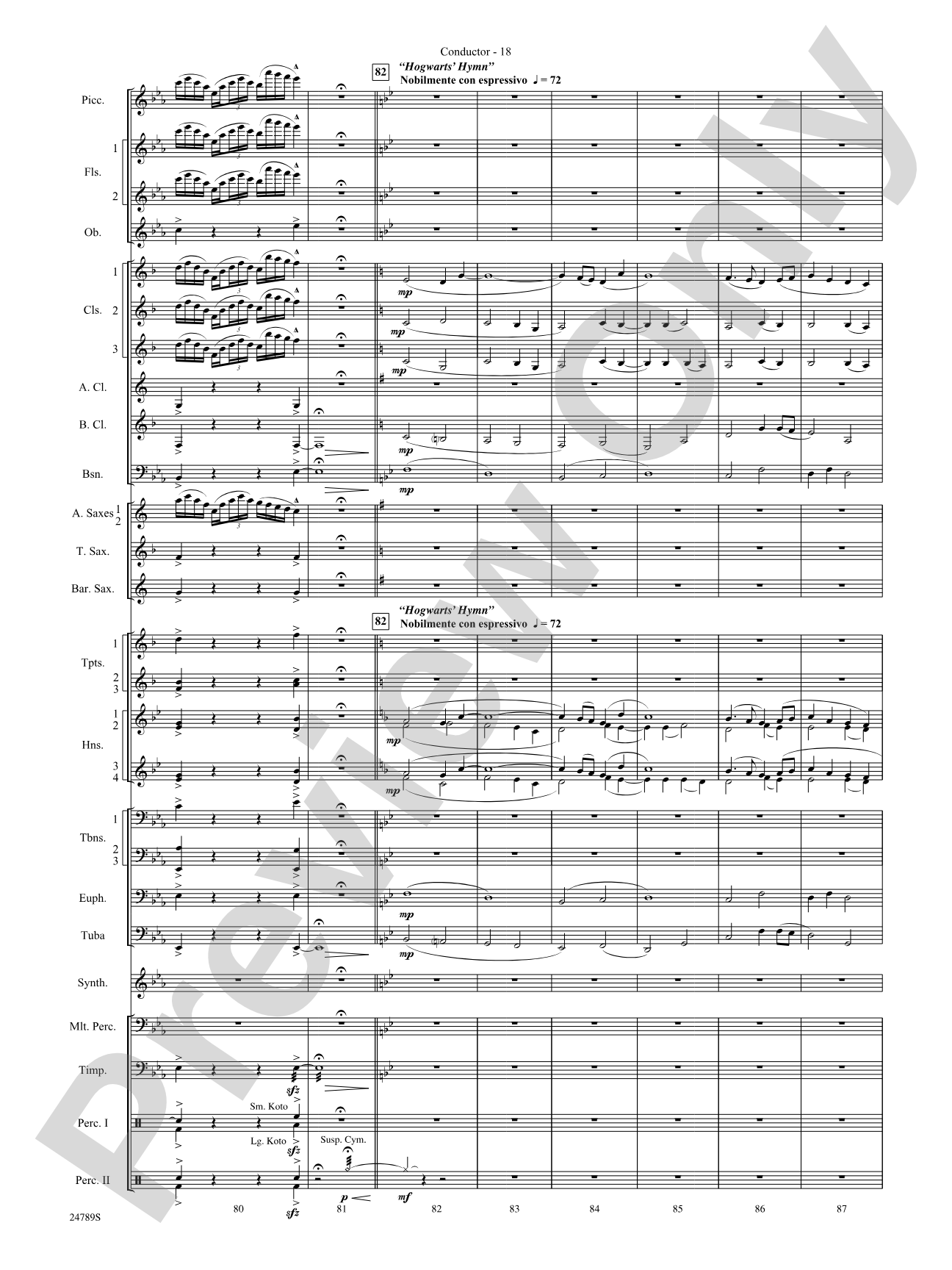 Harry Potter and the Goblet of Fire, Symphonic Suite from: Score