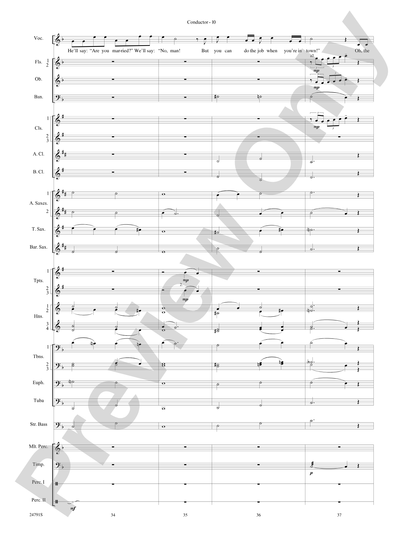 On with the Snow!: Concert Band Conductor Score & Parts
