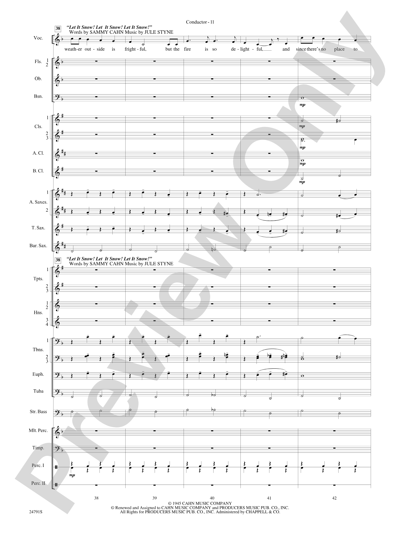 On with the Snow!: Concert Band Conductor Score & Parts