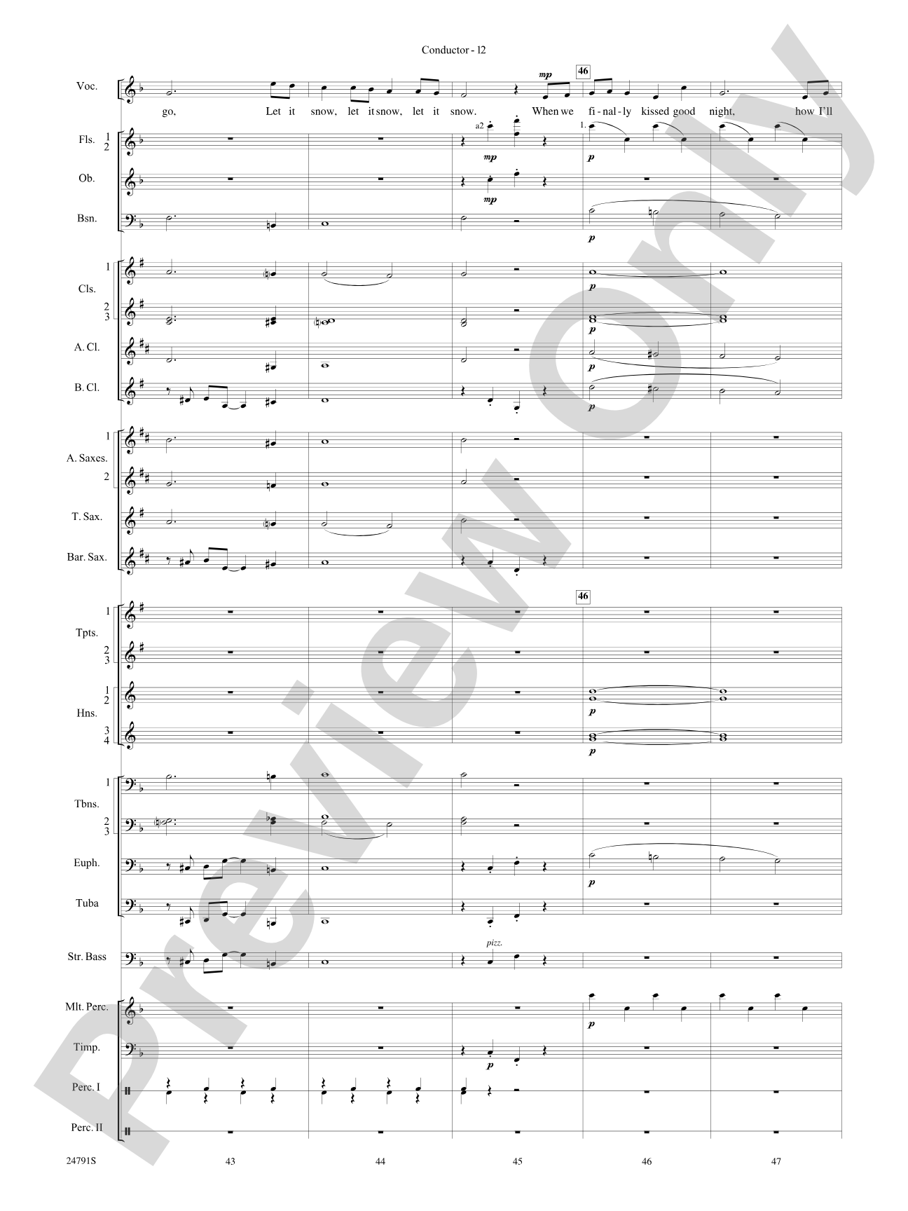 On with the Snow!: Concert Band Conductor Score & Parts