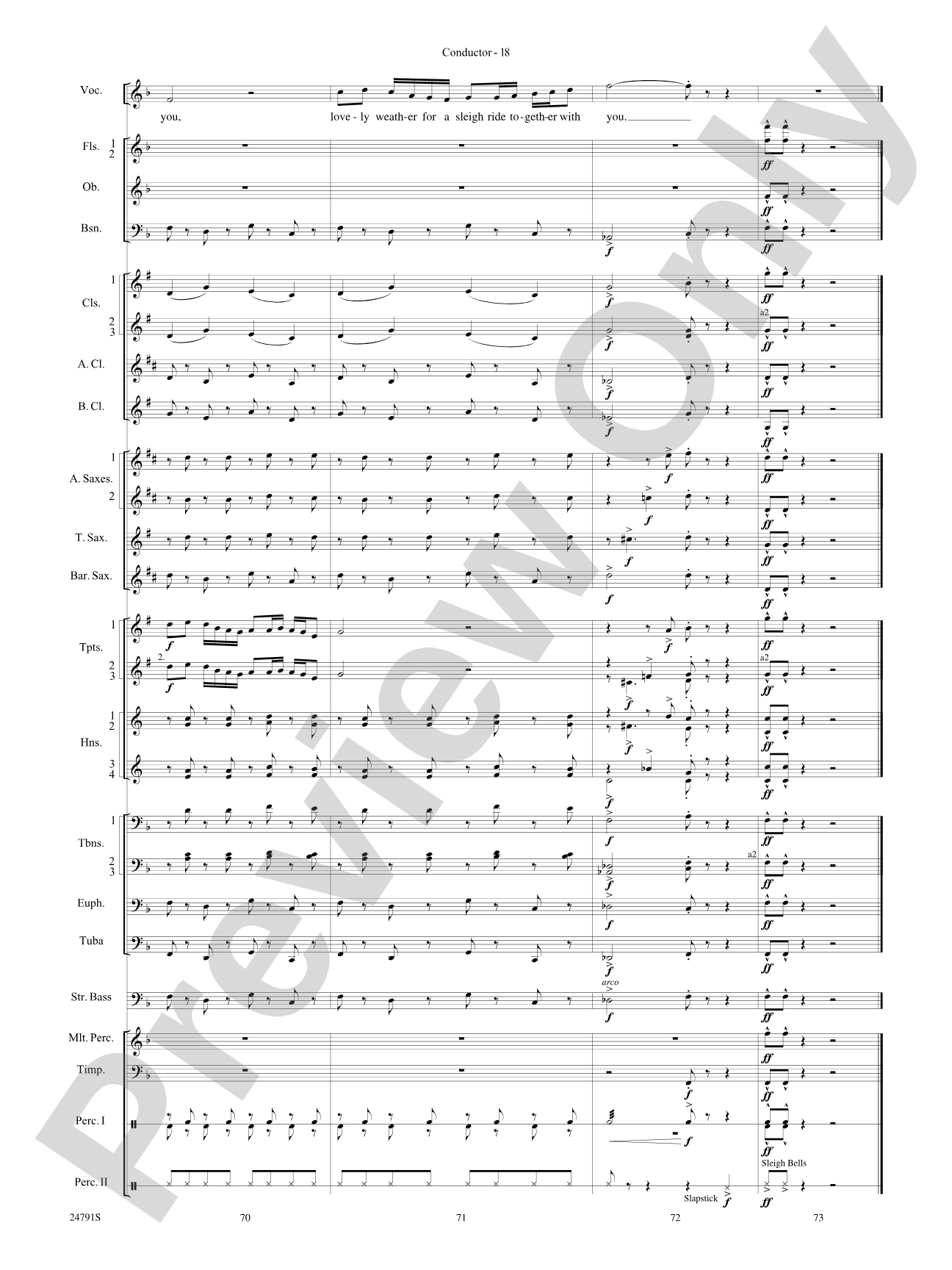 On with the Snow!: Concert Band Conductor Score & Parts