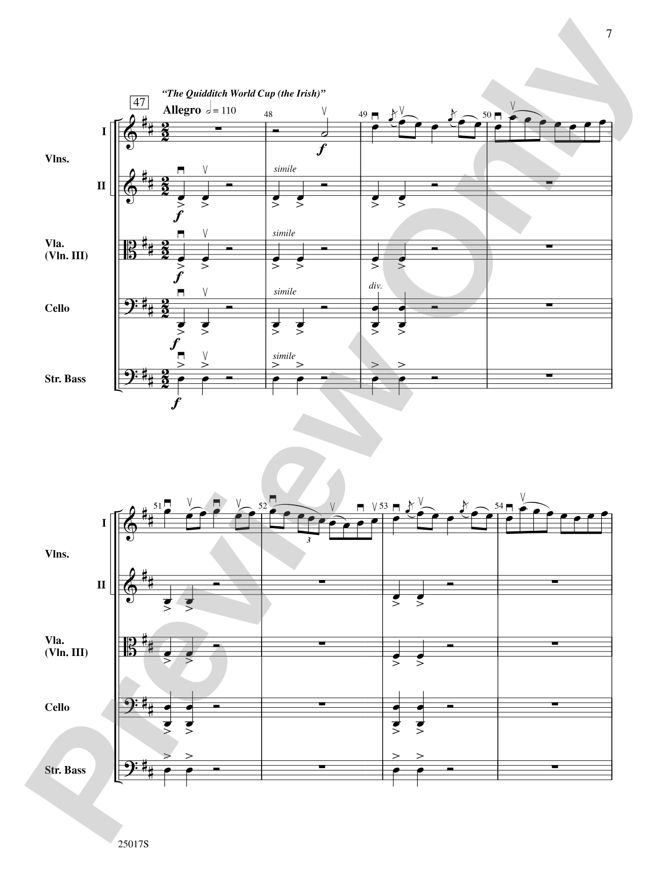 Harry at Hogwarts, Themes from Harry Potter and the Goblet of Fire™: String Orchestra Conductor Score & Parts