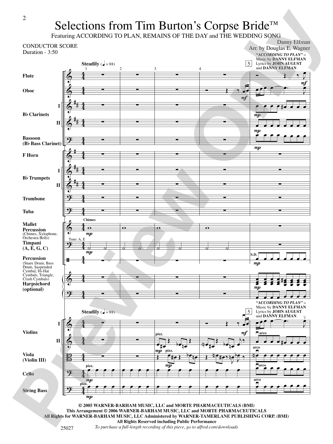 Corpse Bride, Selections from Tim Burton's: Score