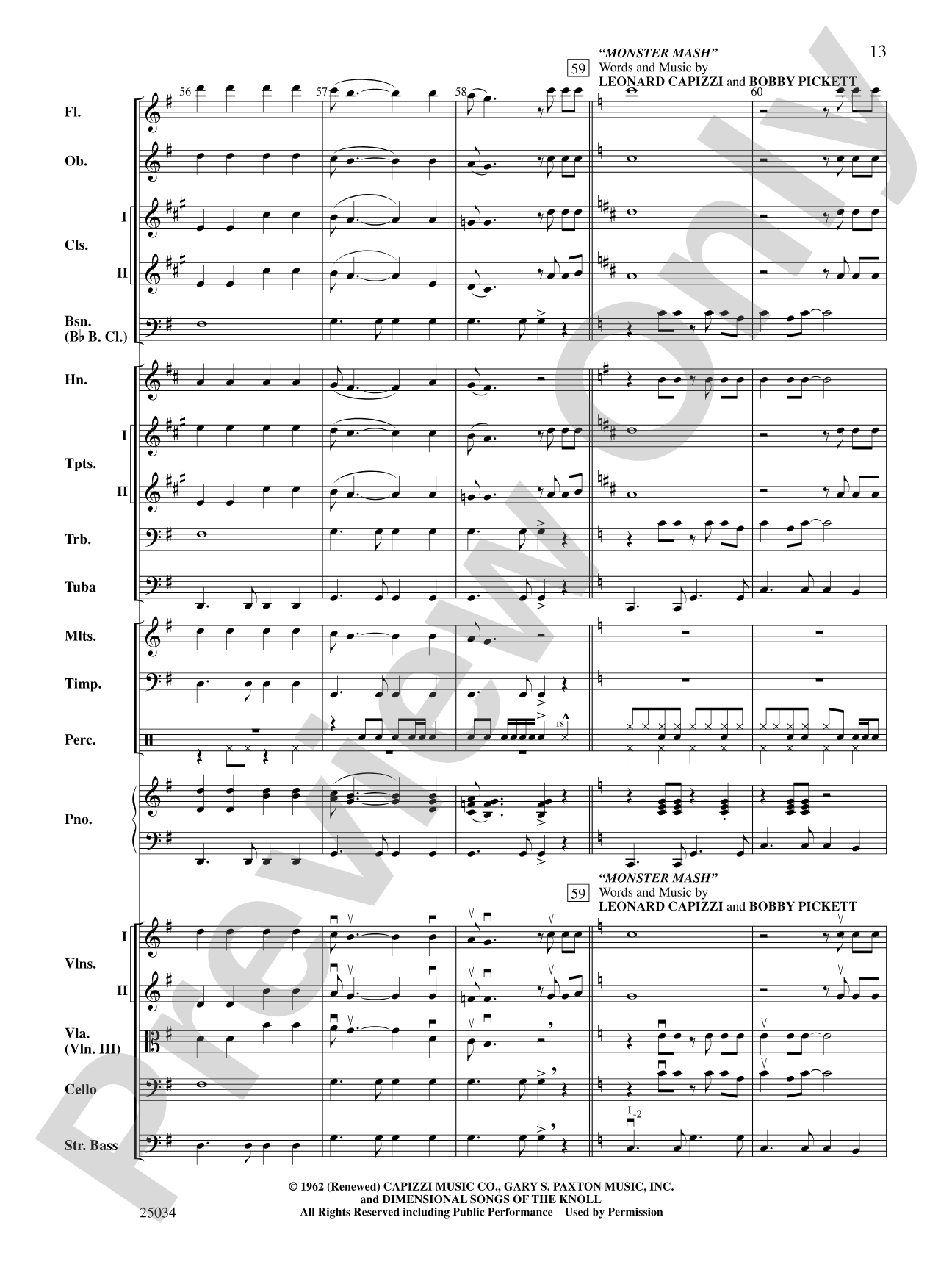 A Rockin' Halloween: Full Orchestra Conductor Score & Parts