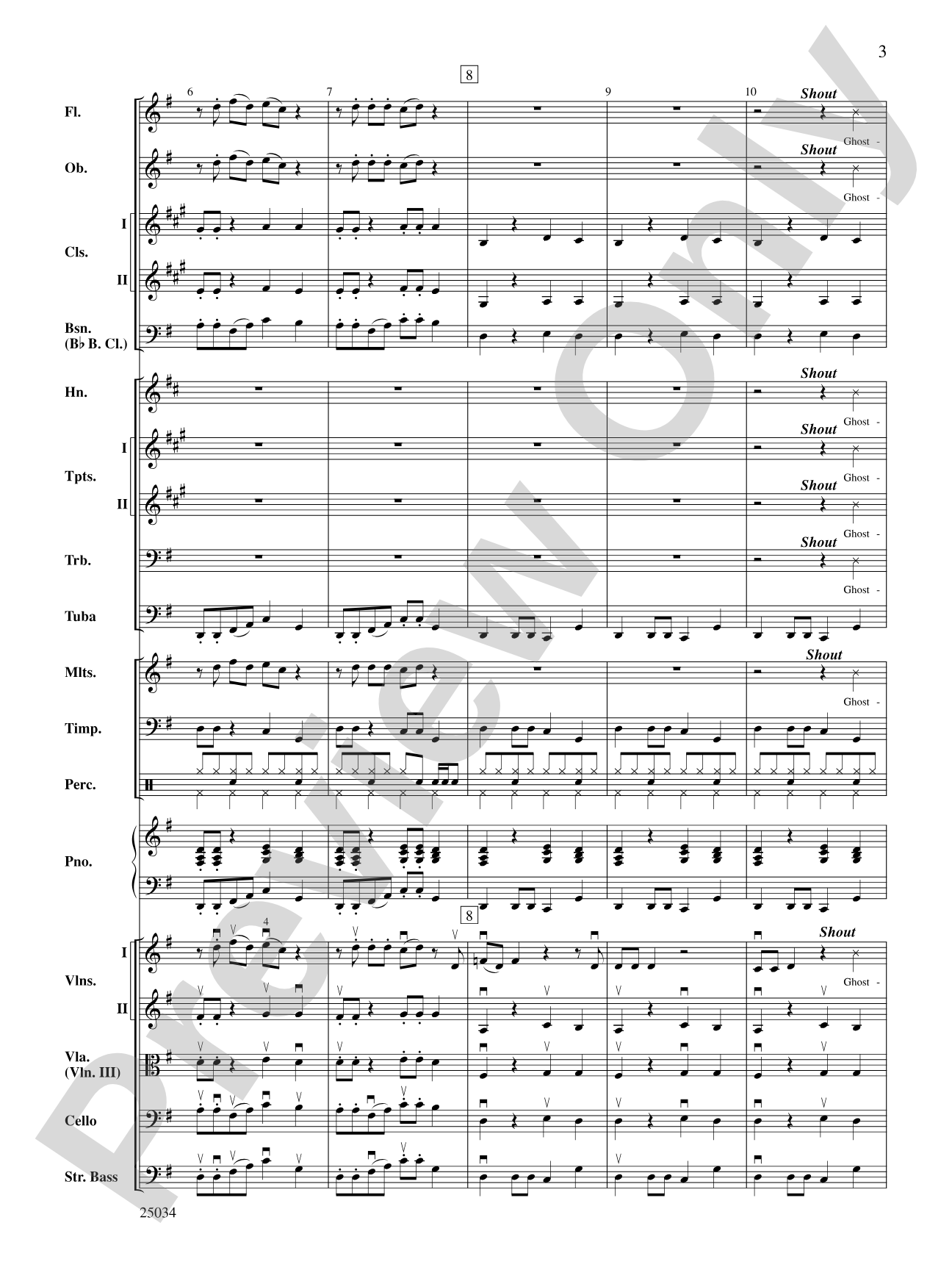 A Rockin' Halloween: Full Orchestra Conductor Score & Parts