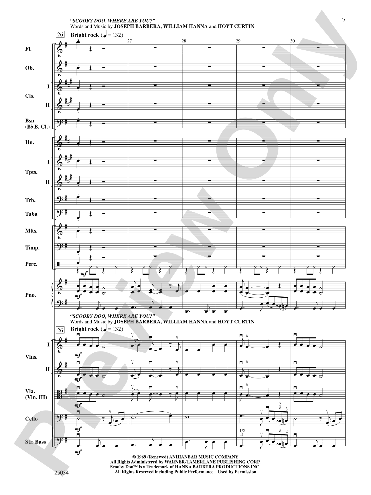 A Rockin' Halloween: Full Orchestra Conductor Score & Parts