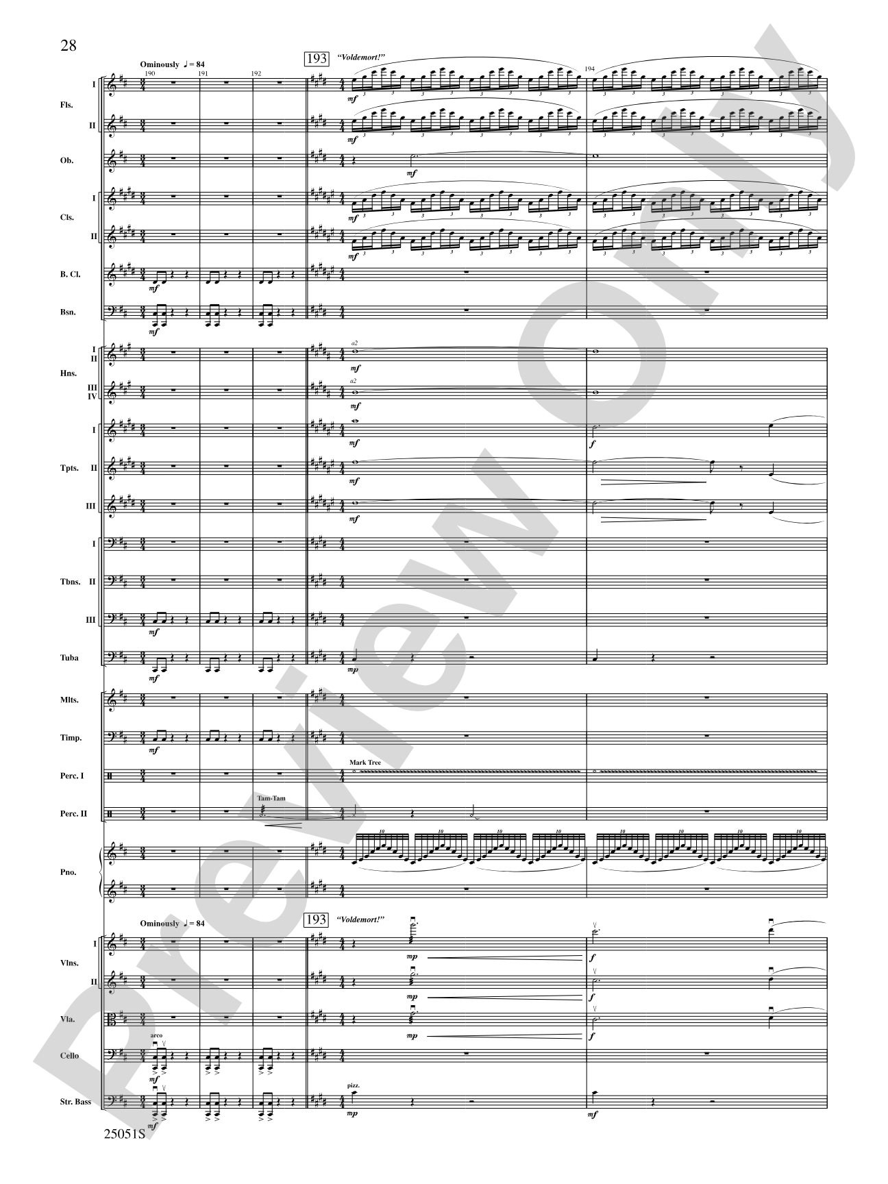 Harry Potter and the Goblet of Fire,™ Concert Suite from: Full Orchestra Conductor Score & Parts