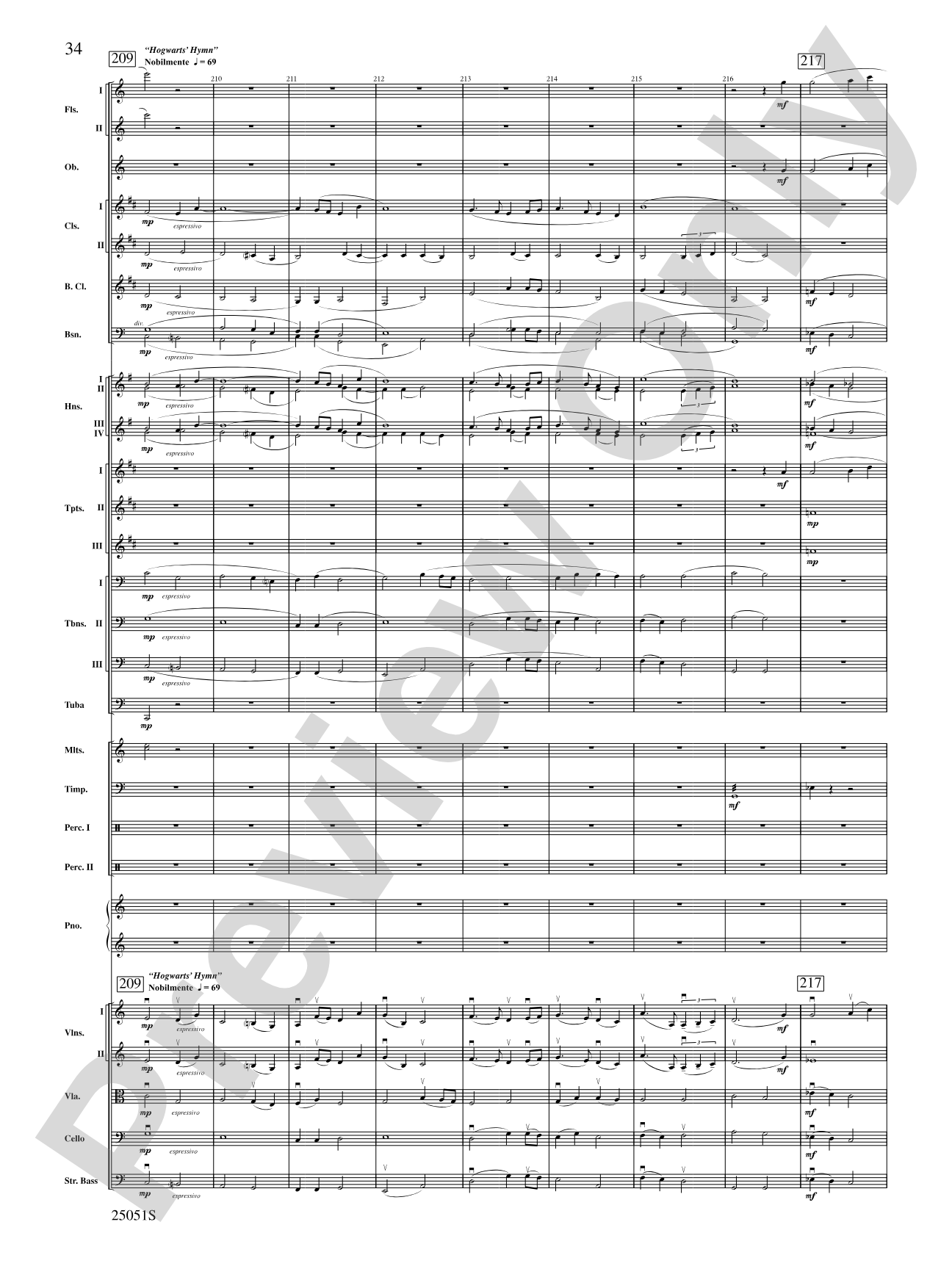 Harry Potter and the Goblet of Fire,™ Concert Suite from: Full Orchestra Conductor Score & Parts