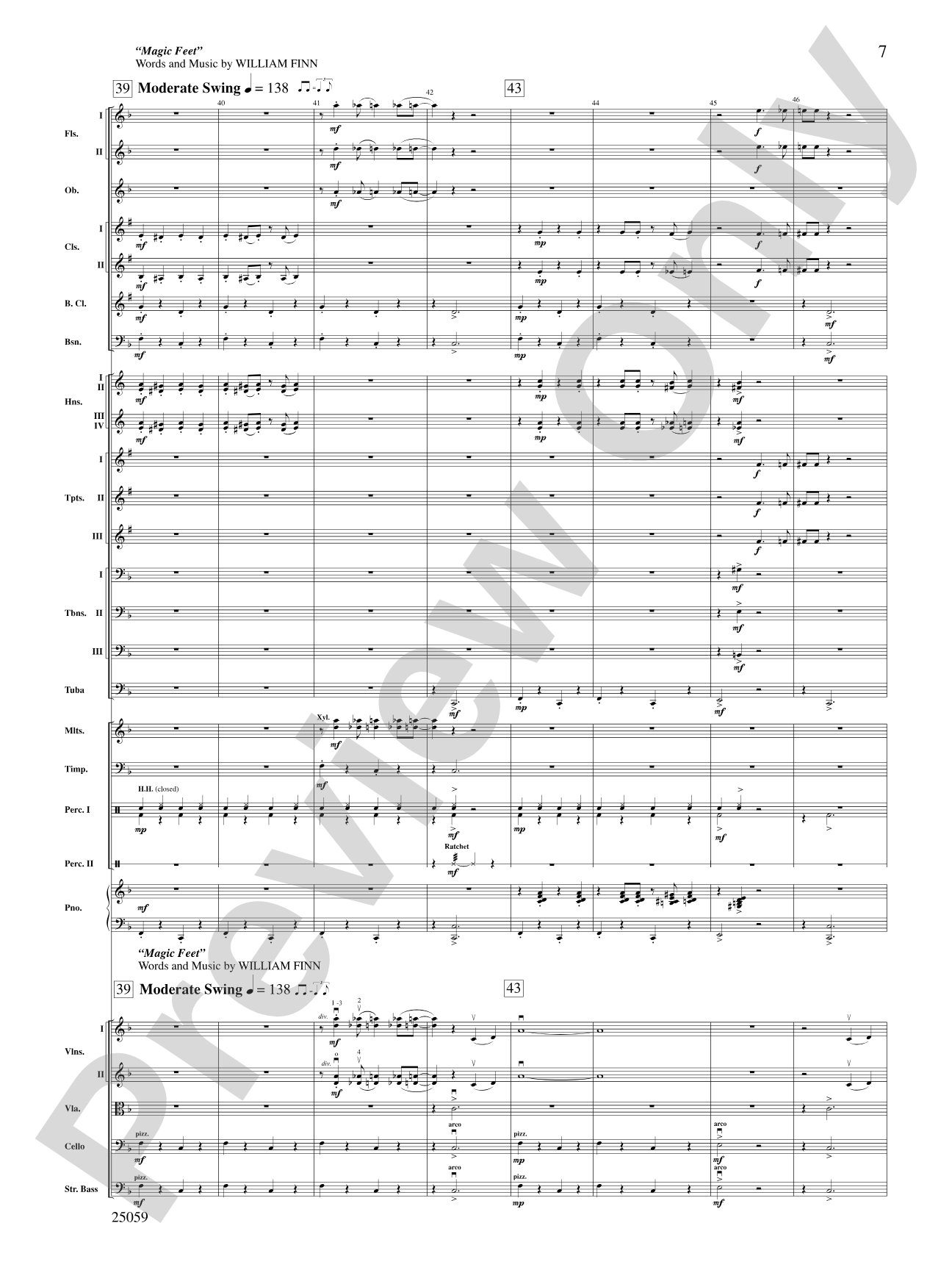 The 25th Annual Putnam County Spelling Bee,™ Selections from: Full Orchestra Conductor Score & Parts