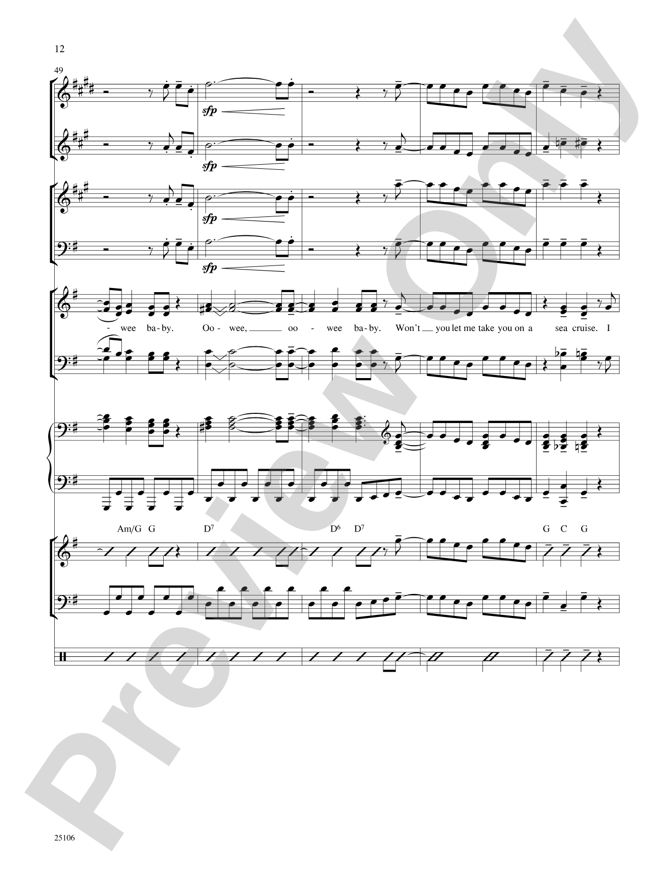 Two Too Wet!: Choral SoundPax