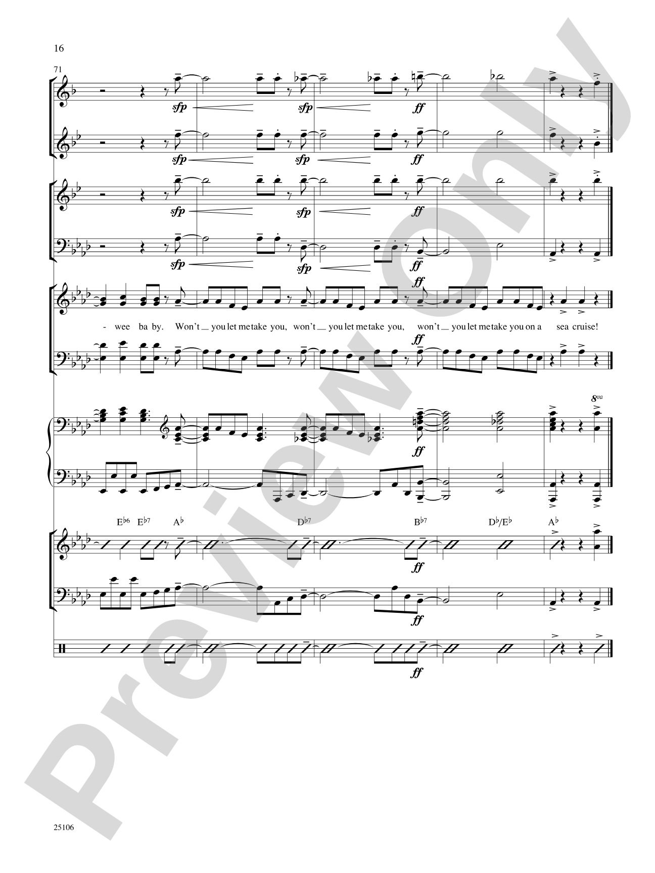 Two Too Wet!: Choral SoundPax