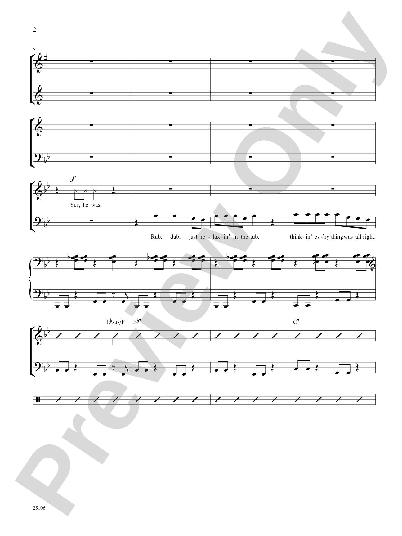Two Too Wet!: Choral SoundPax