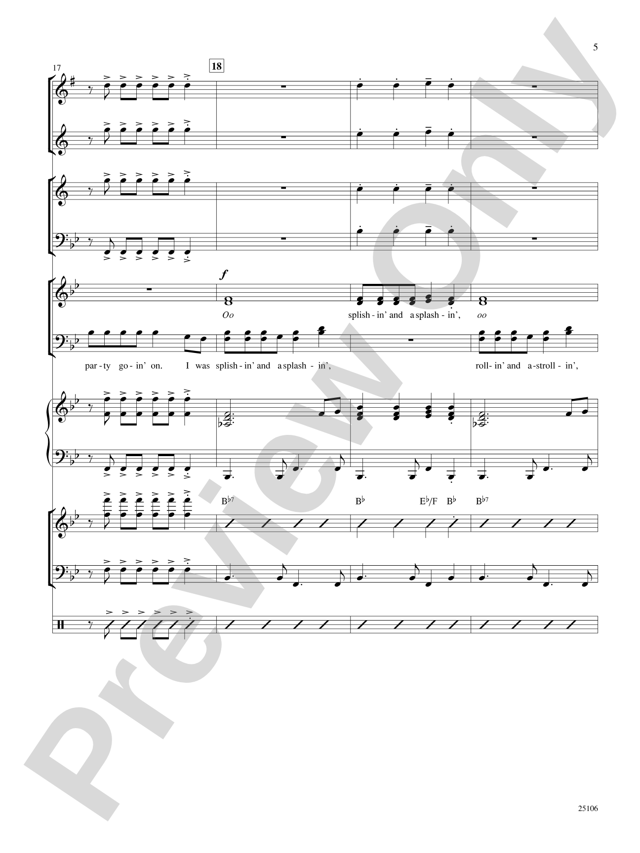 Two Too Wet!: Choral SoundPax