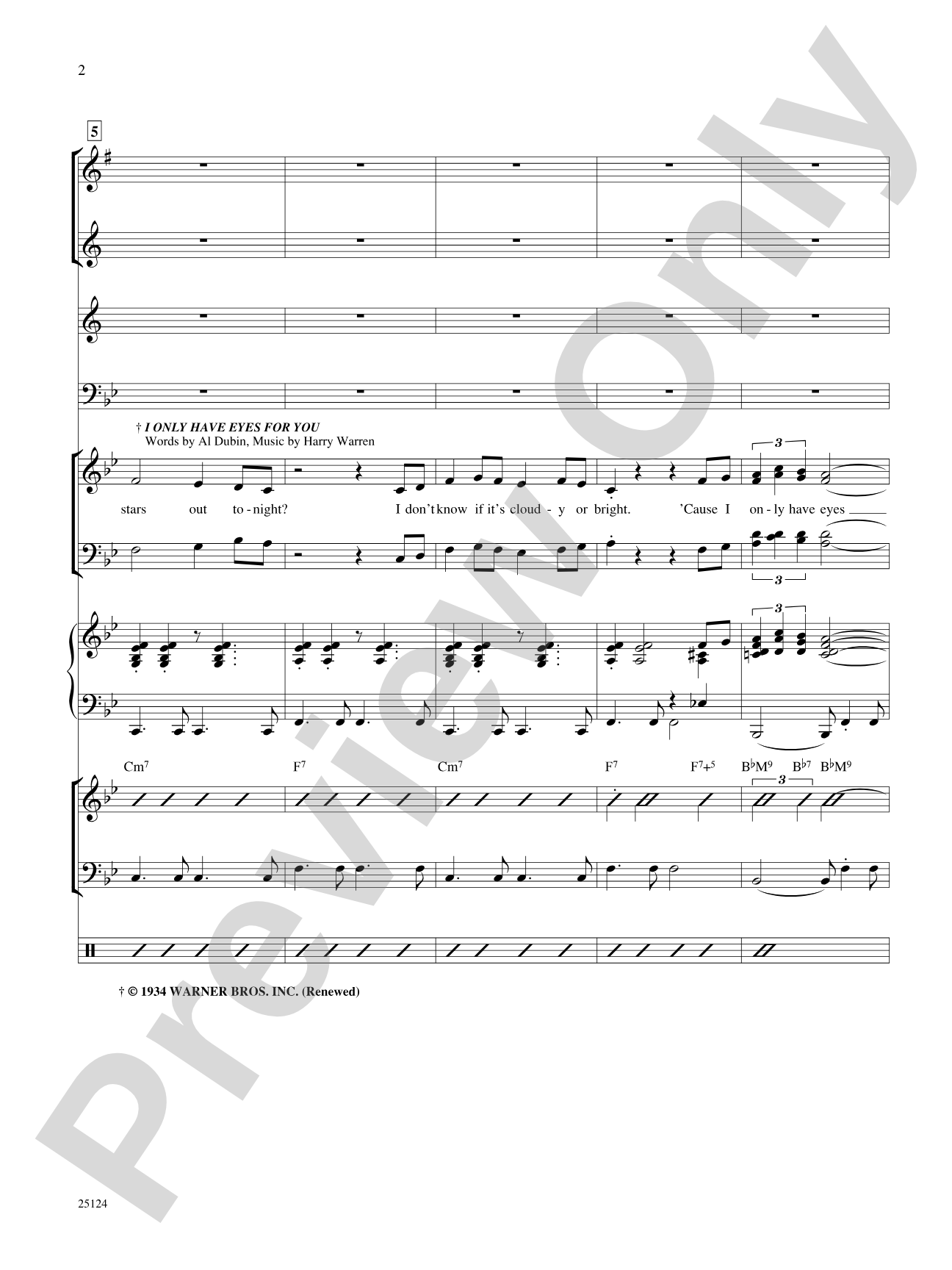 I Only Have Eyes for You / The More I See You: Choral SoundPax