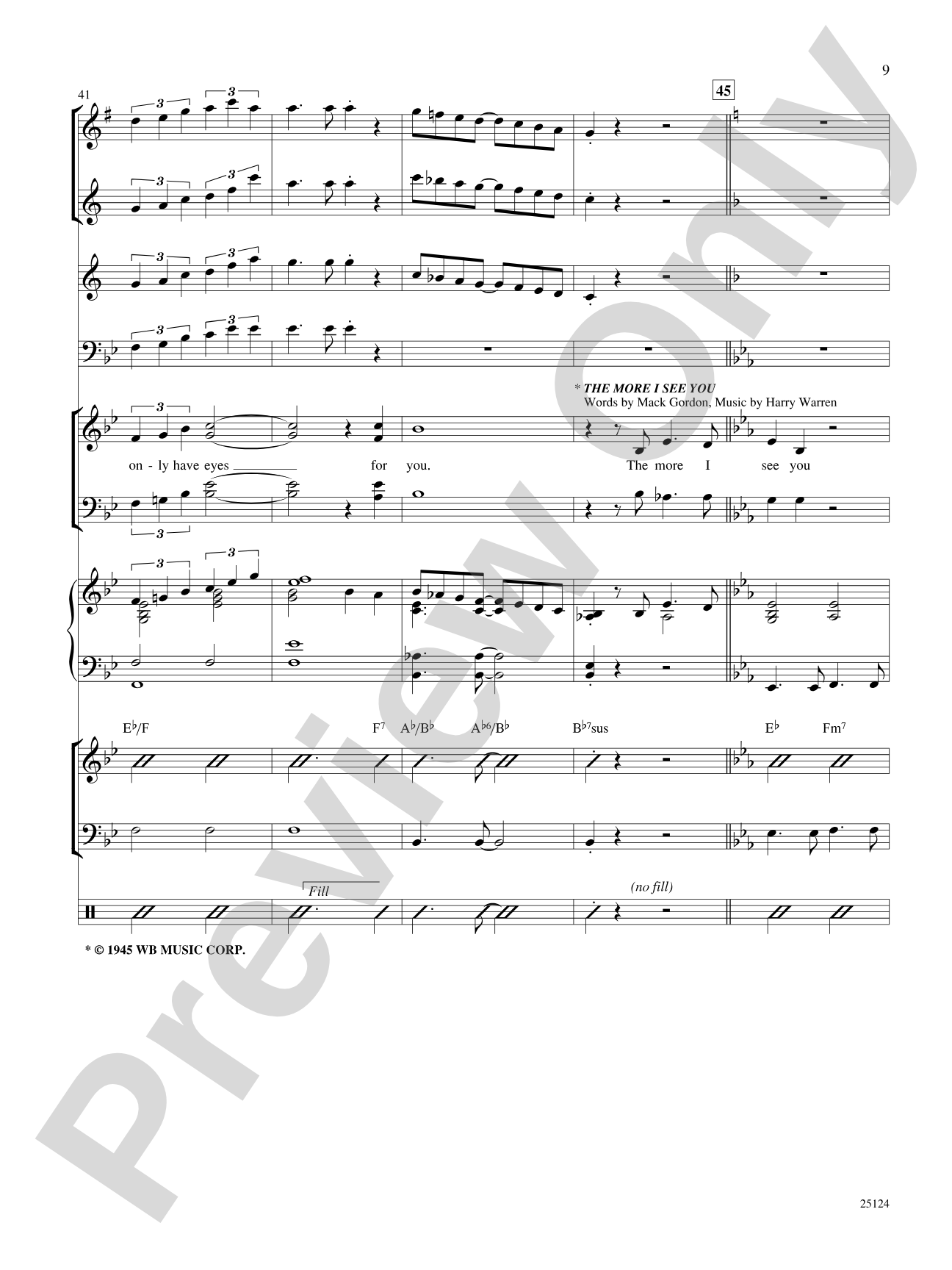 I Only Have Eyes for You / The More I See You: Choral SoundPax