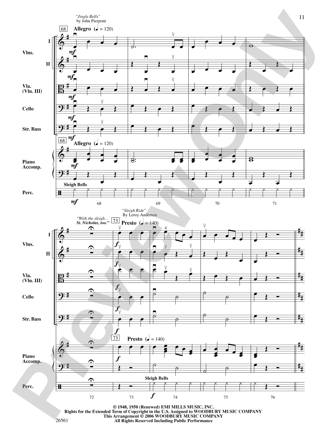 'Twas the Night Before Christmas: String Orchestra Conductor Score & Parts