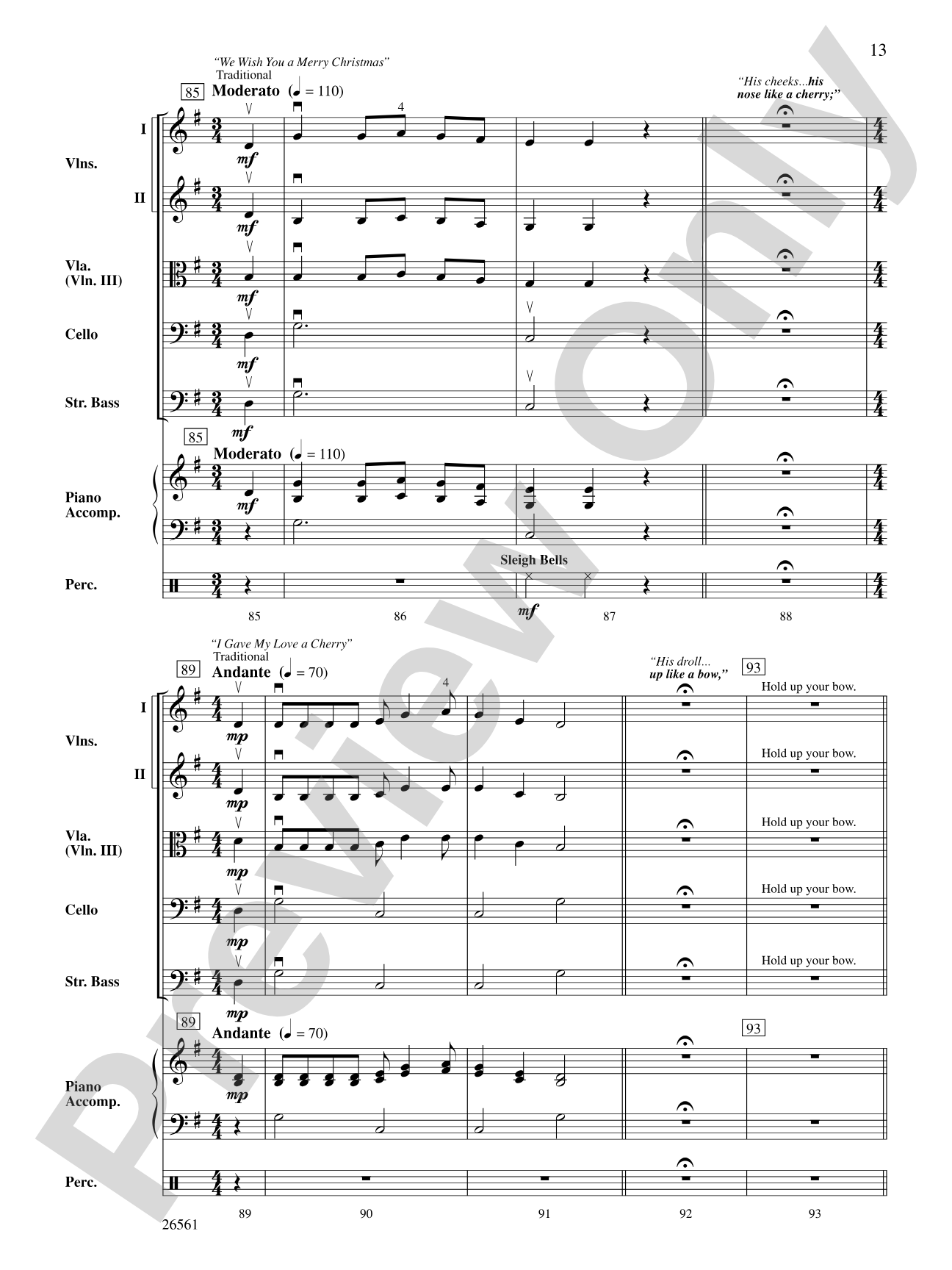 'Twas the Night Before Christmas: String Orchestra Conductor Score & Parts