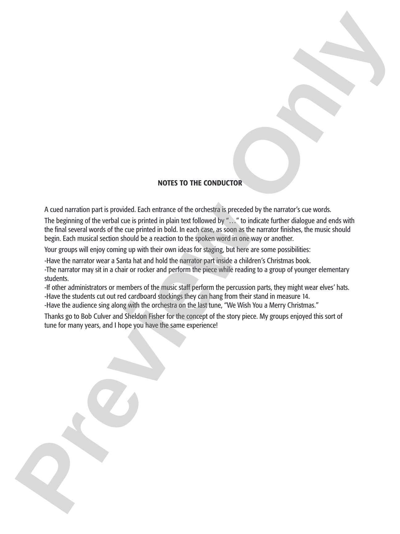 'Twas the Night Before Christmas: String Orchestra Conductor Score & Parts
