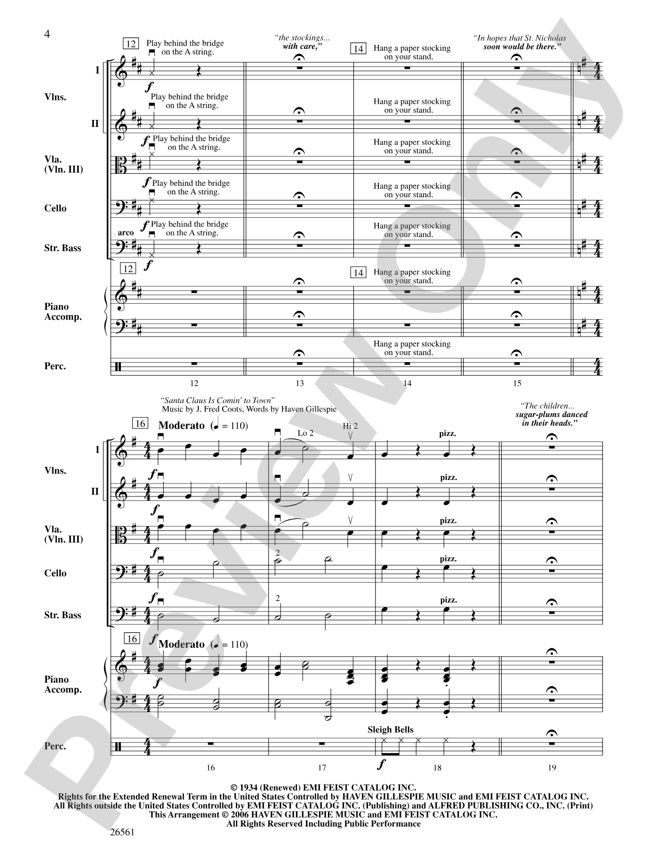 'Twas the Night Before Christmas: String Orchestra Conductor Score & Parts