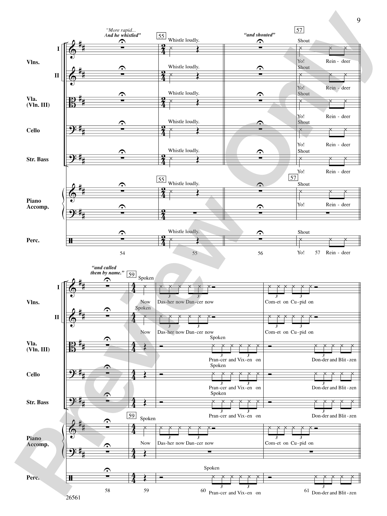 'Twas the Night Before Christmas: String Orchestra Conductor Score & Parts