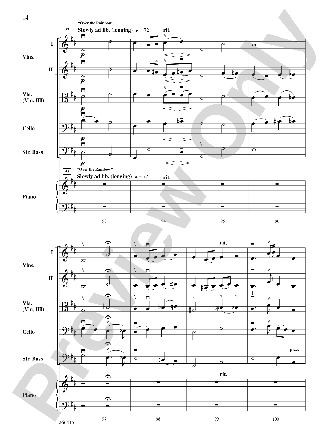 The Wizard of Oz: String Orchestra Conductor Score & Parts