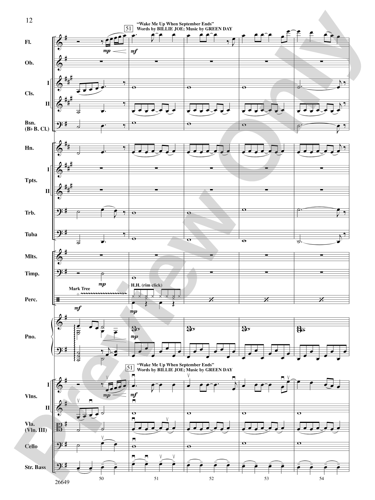 The Best of Green Day: Full Orchestra Conductor Score & Parts