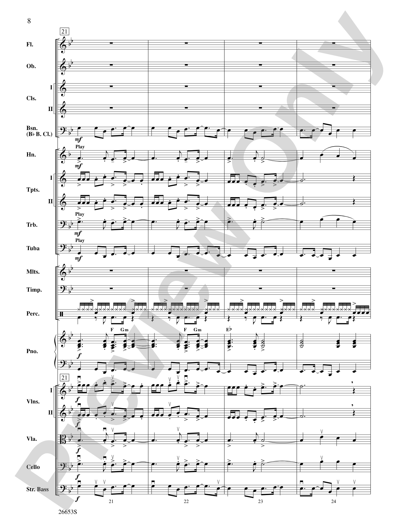 Gloria Estefan Rocks: Full Orchestra Conductor Score & Parts