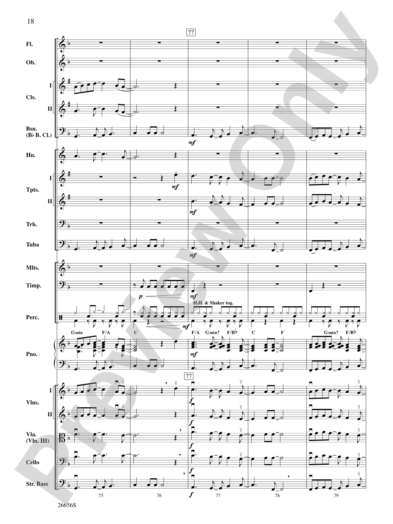 James Taylor in Concert: Full Orchestra Conductor Score & Parts
