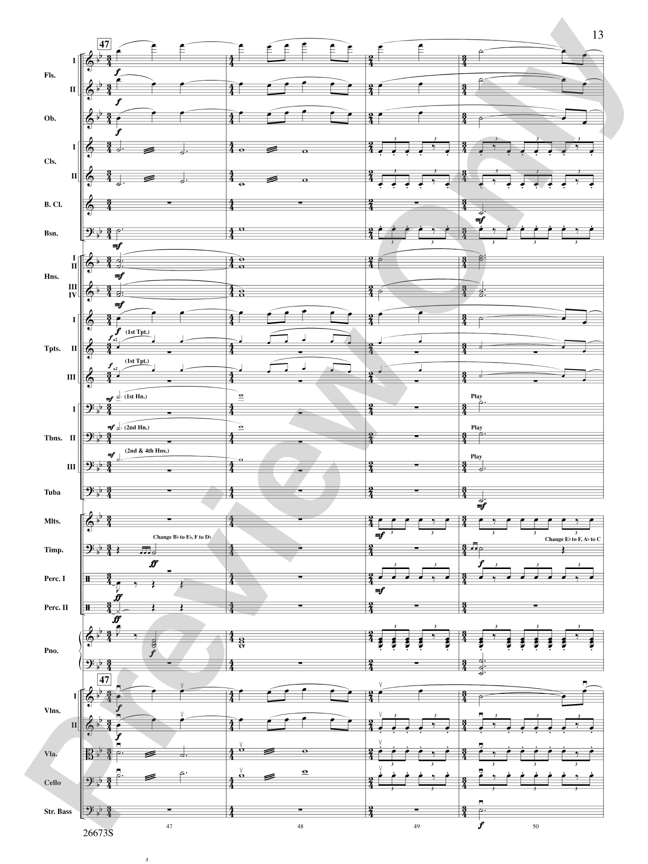 Superman Returns, Concert Selections from: Full Orchestra Conductor Score & Parts