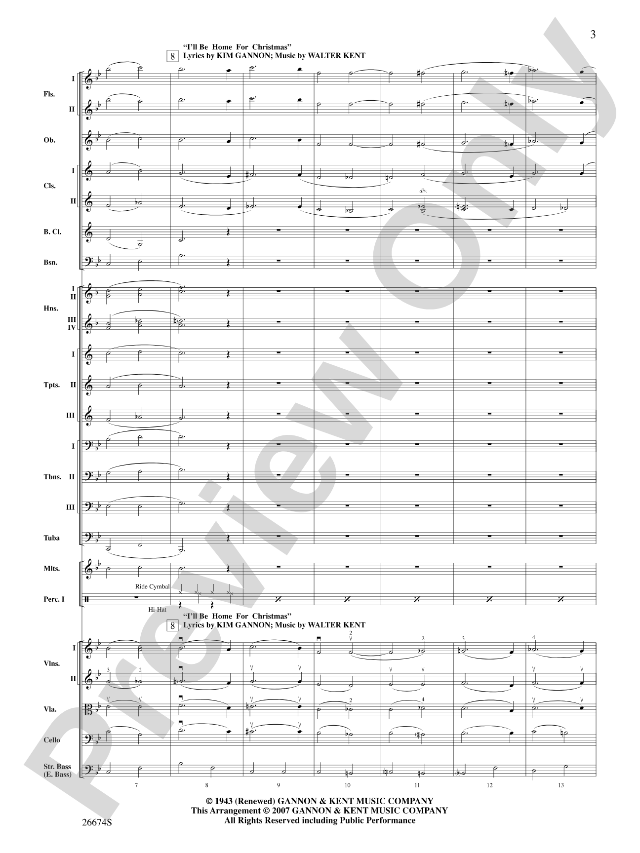 There's Christmas in the Air: Full Orchestra Conductor Score & Parts
