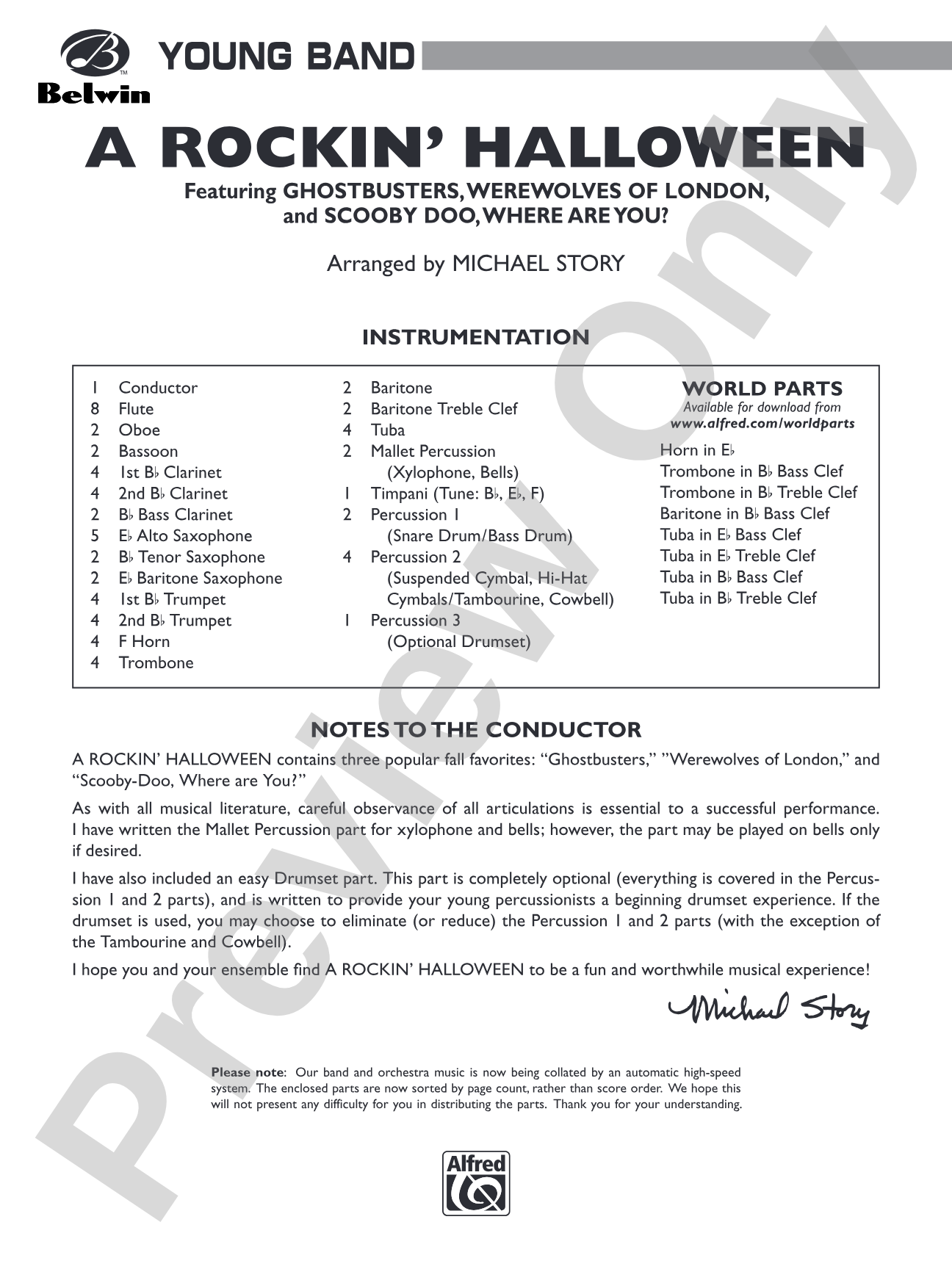 A Rockin' Halloween: Score