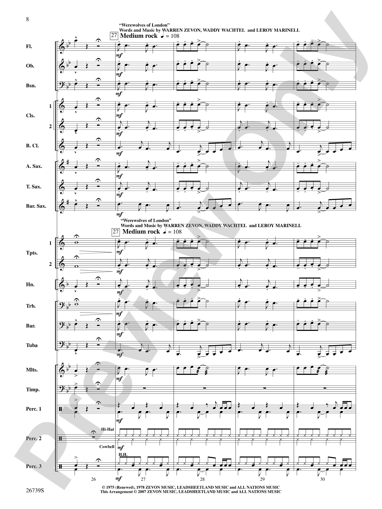 A Rockin' Halloween: Score