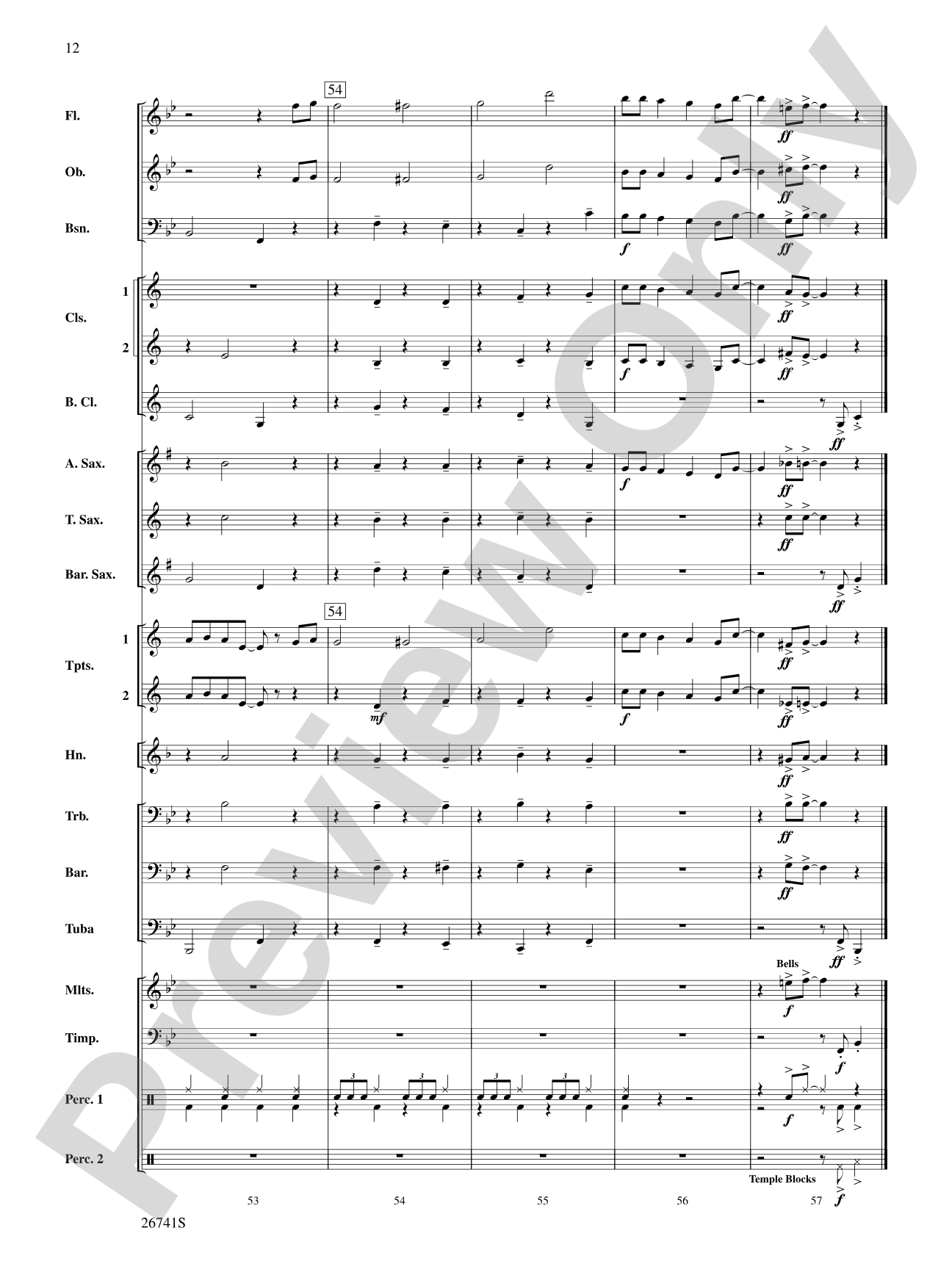 Rockin' with Frosty: Concert Band Conductor Score & Parts
