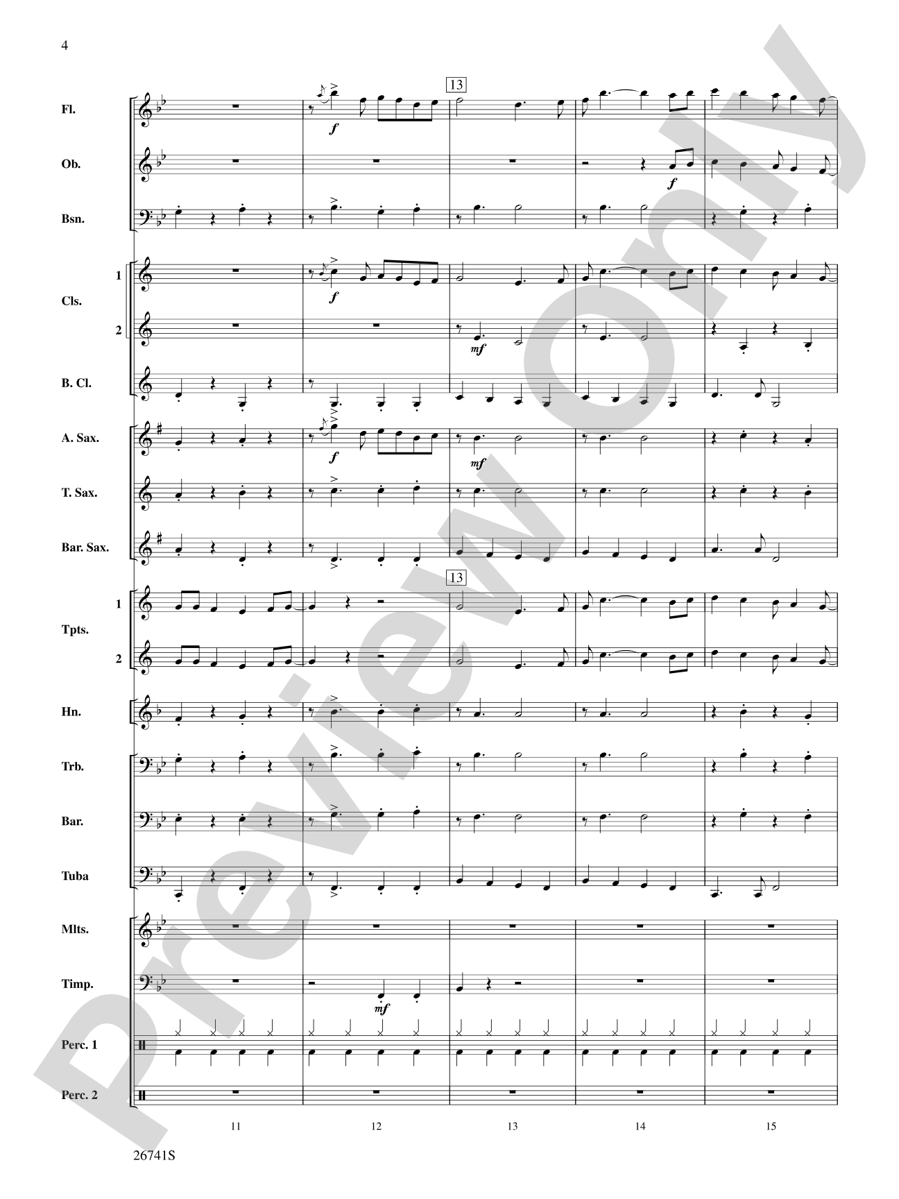 Rockin' with Frosty: Concert Band Conductor Score & Parts