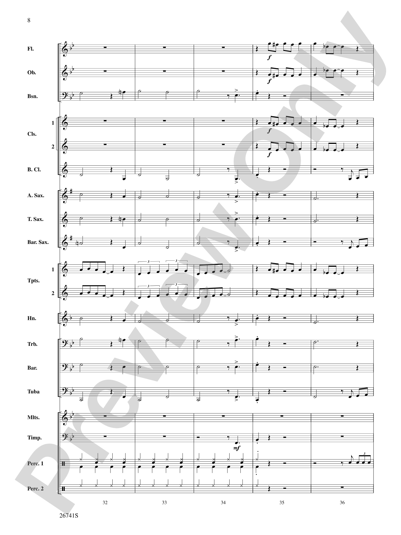 Rockin' with Frosty: Concert Band Conductor Score & Parts