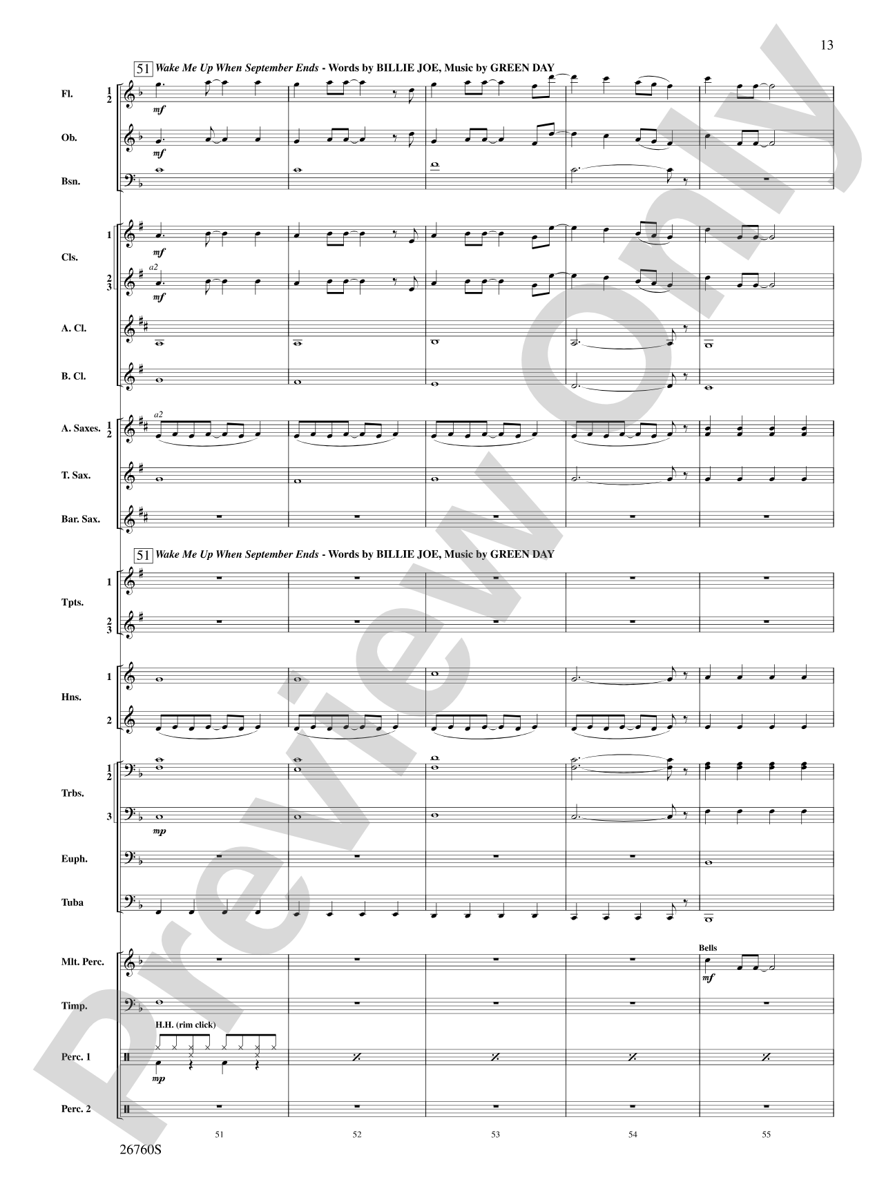The Best of Green Day: Concert Band Conductor Score & Parts