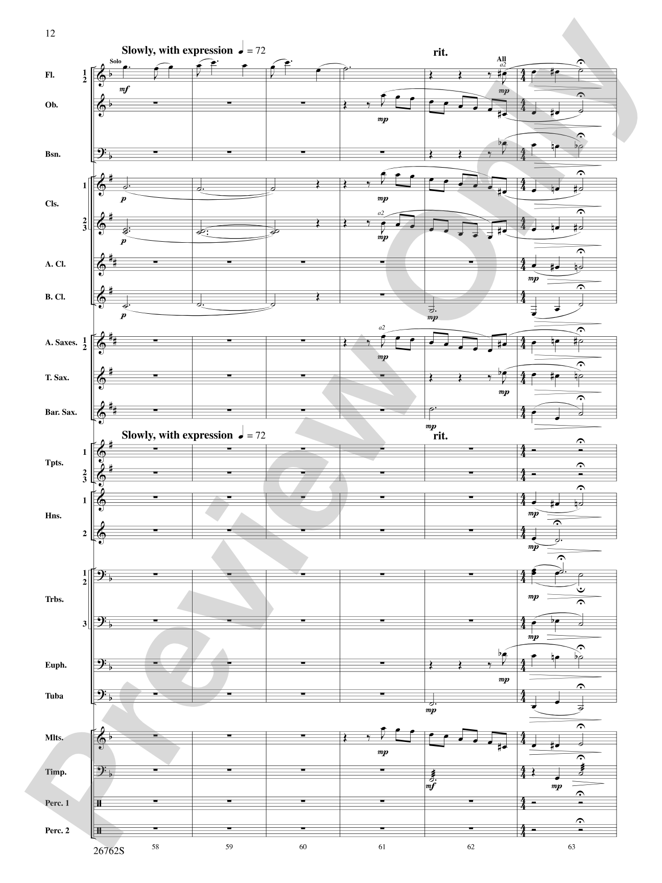 Rainbows: Concert Band Conductor Score & Parts