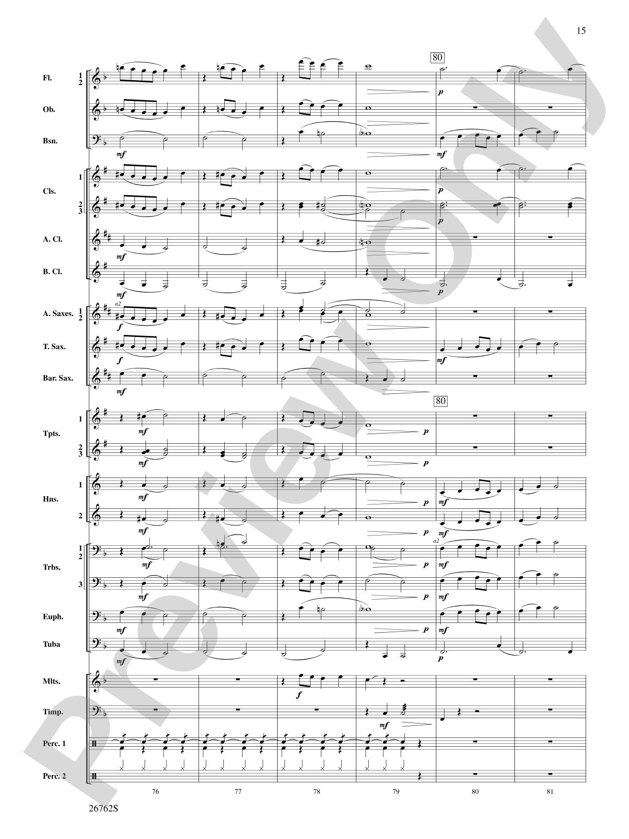 Rainbows: Concert Band Conductor Score & Parts