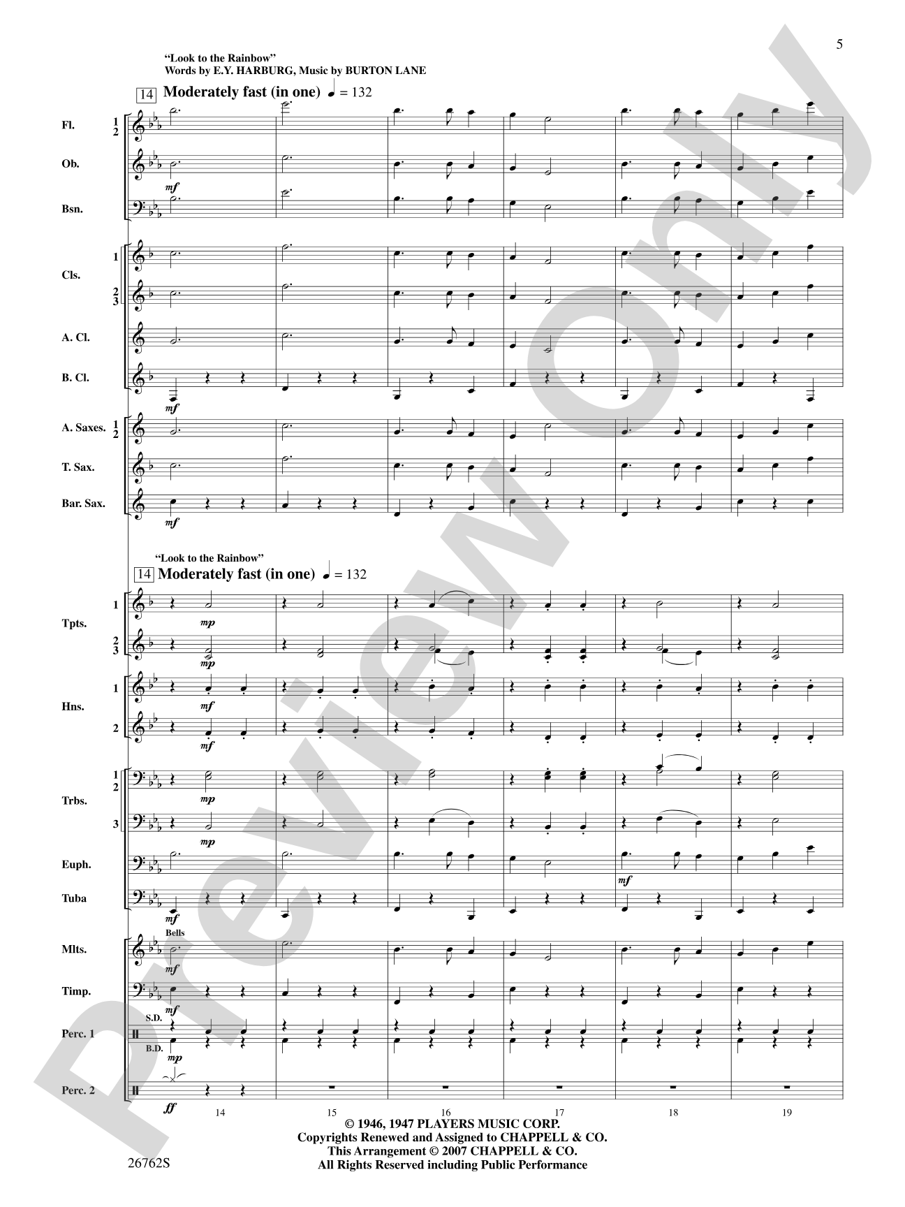 Rainbows: Concert Band Conductor Score & Parts