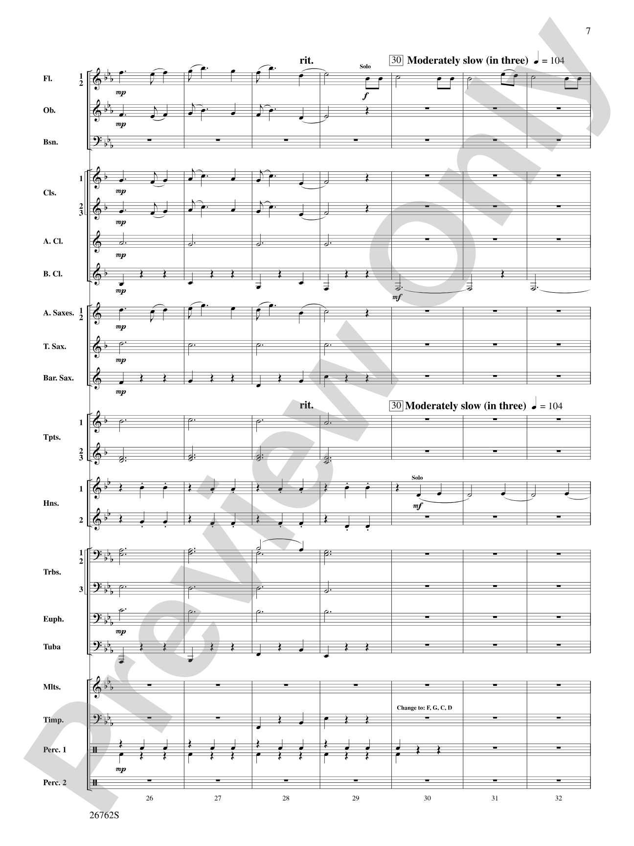 Rainbows: Concert Band Conductor Score & Parts