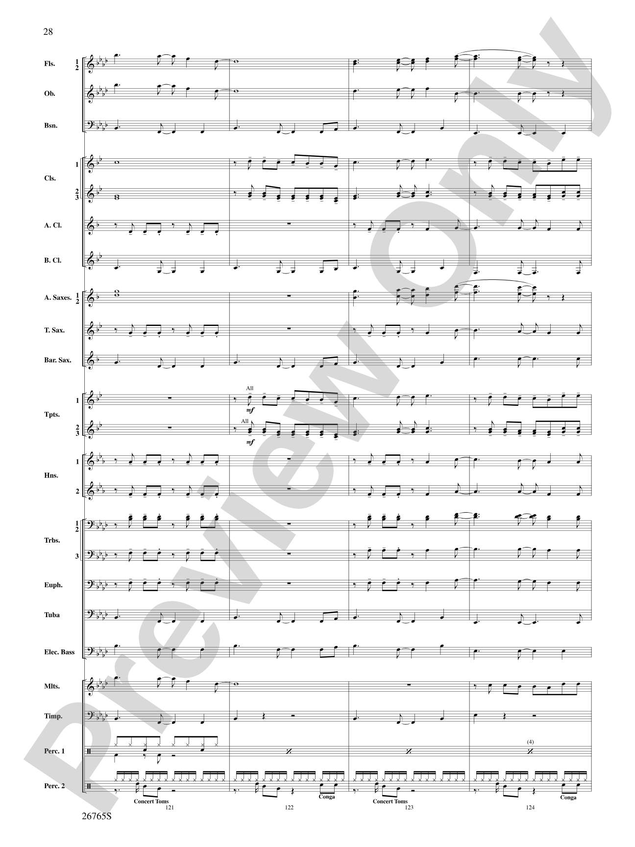 Madonna: A Concert Tour: Concert Band Conductor Score & Parts