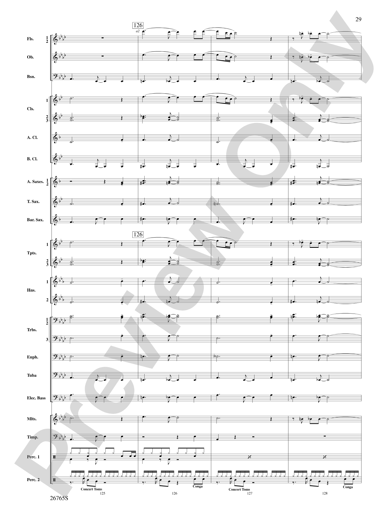 Madonna: A Concert Tour: Concert Band Conductor Score & Parts